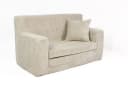 FORTISLINE Kindersofa Beige Schaumstoff mit abnehmbarem Cordbezug Bild 1