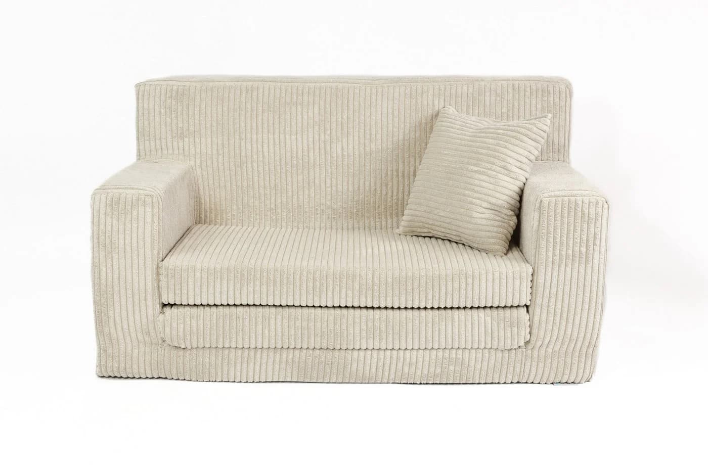 FORTISLINE Kindersofa Beige Schaumstoff mit abnehmbarem Cordbezug - Bild 2
