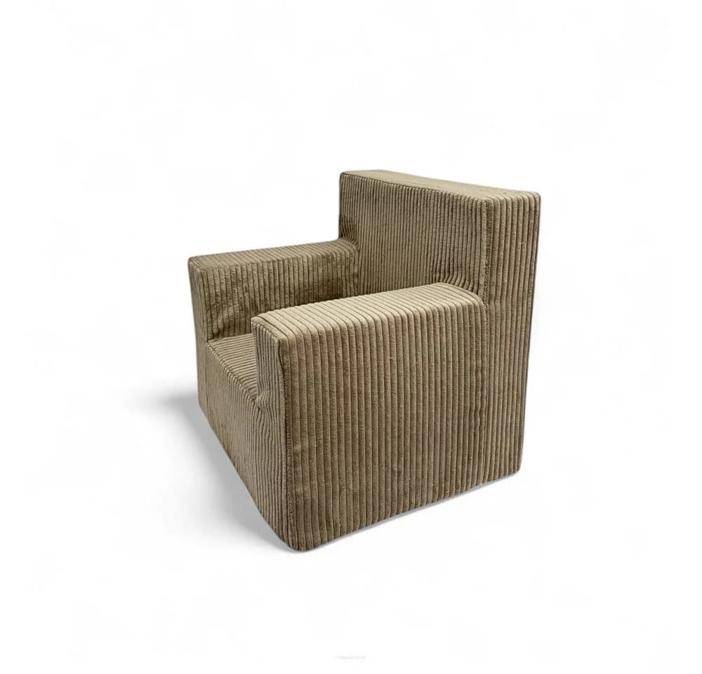 FORTISLINE Kindersessel Cord Braun mit abnehmbarem Bezug & Relaxfunktion
