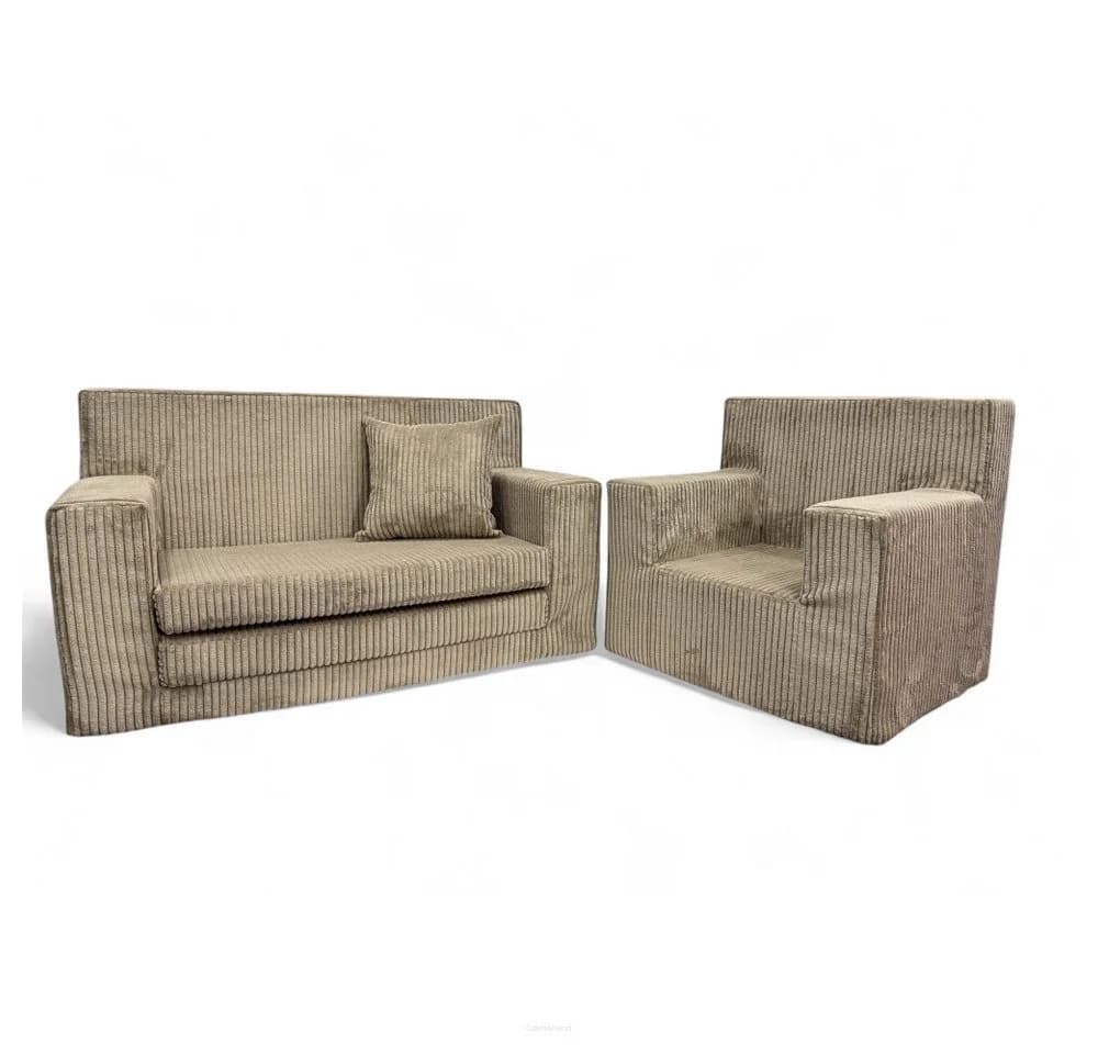FORTISLINE Kindersessel Cord Braun mit abnehmbarem Bezug & Relaxfunktion - Bild 5