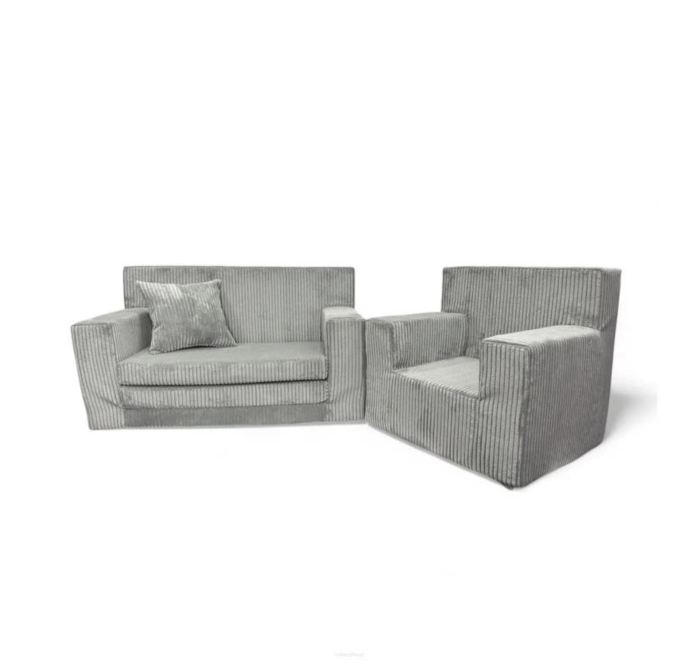 FORTISLINE Kindersessel Rosalia Grau Cord mit abnehmbarem Bezug - Bild 4