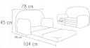 FORTISLINE Kindersofa Mini-Sofa Rosalia Cord Braun Zusammenklappbar Bild 3