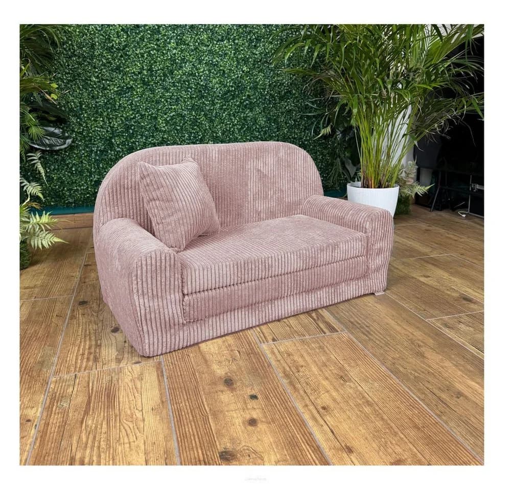 FORTISLINE Kindersofa Mini-Sofa Rosalia Cord Zusammenklappbar - Bild 5
