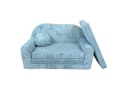 FORTISLINE Kindersofa Rosalia Ausklappbar Cord Türkis Bild 2
