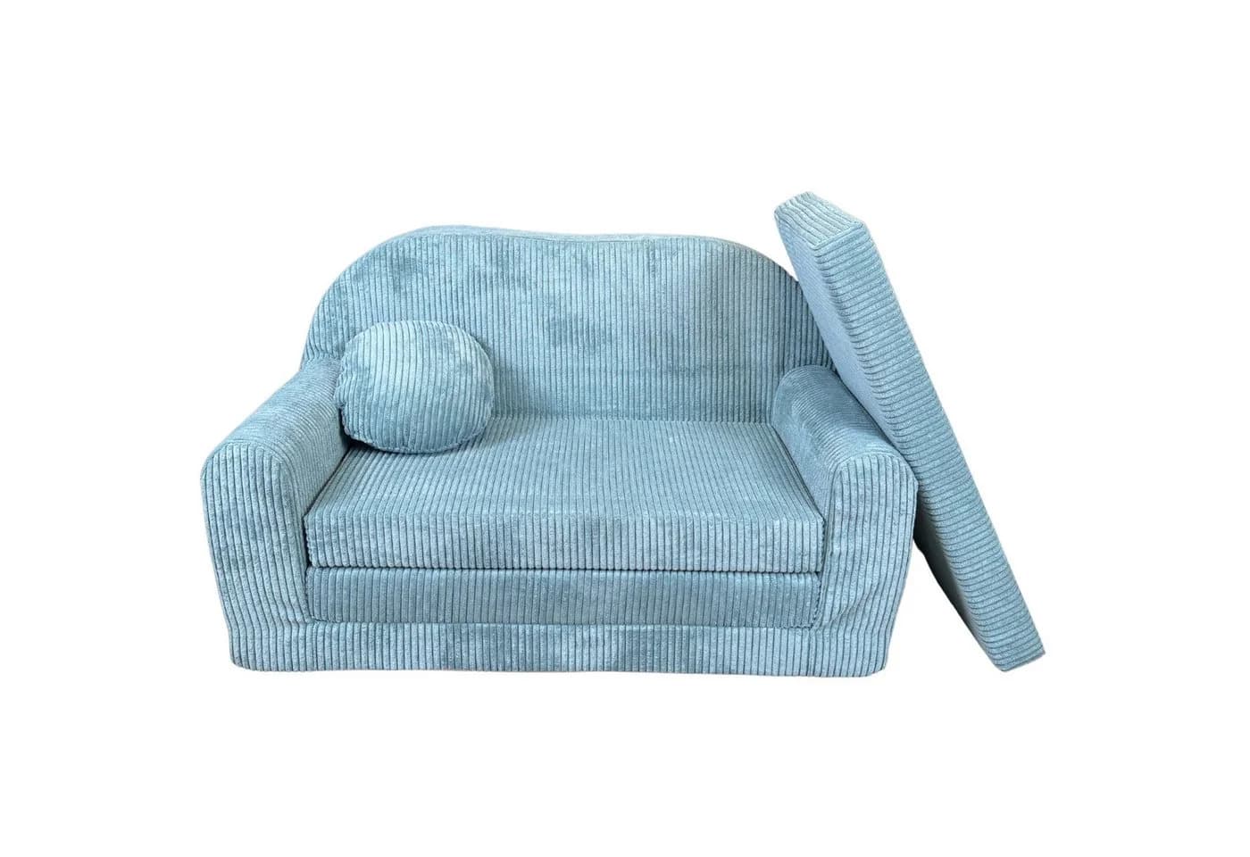 FORTISLINE Kindersofa Rosalia Ausklappbar Cord Türkis - Bild 2
