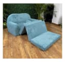 FORTISLINE Kindersofa Rosalia Ausklappbar Cord Türkis Bild 3