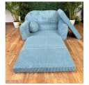 FORTISLINE Kindersofa Rosalia Ausklappbar Cord Türkis Bild 5