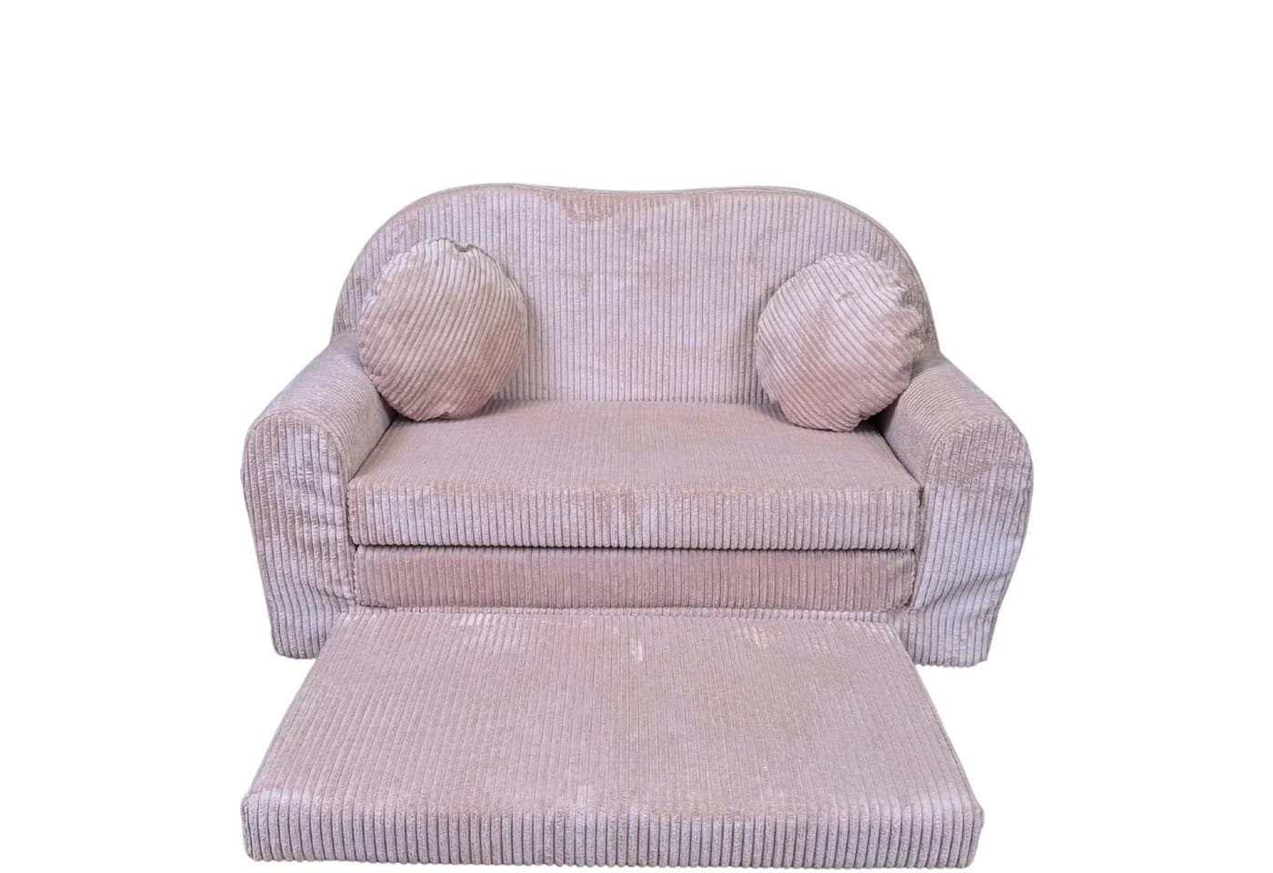 FORTISLINE Kindersofa Rosalia Ausklappbar Cord Rosa - Bild 2