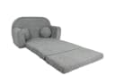 FORTISLINE Kindersofa David Grau Teddy-Stoff mit Verlängerung Bild 3