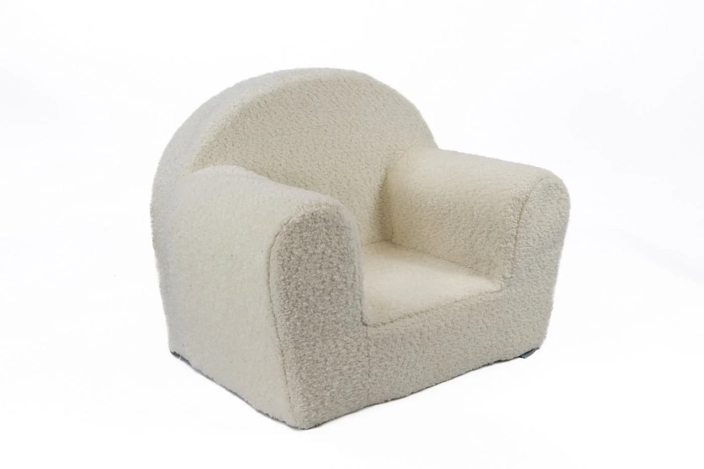 FORTISLINE Kindersessel Mini Teddy-Stoff Beige Abnehmbar