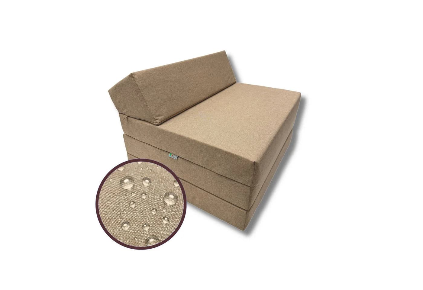 FORTISLINE Klappmatratze mit wasserfestem Bezug Beige 200x70x10 cm - Bild 2