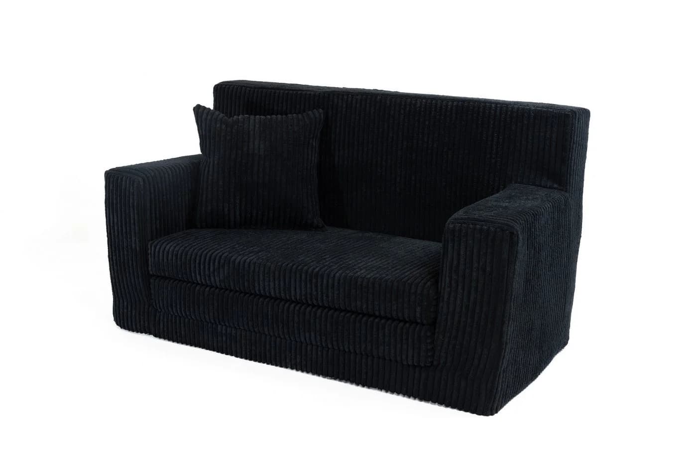 FORTISLINE Kindersofa aus Schaumstoff mit abnehmbarem Bezug Kinderzimmer Schwarz