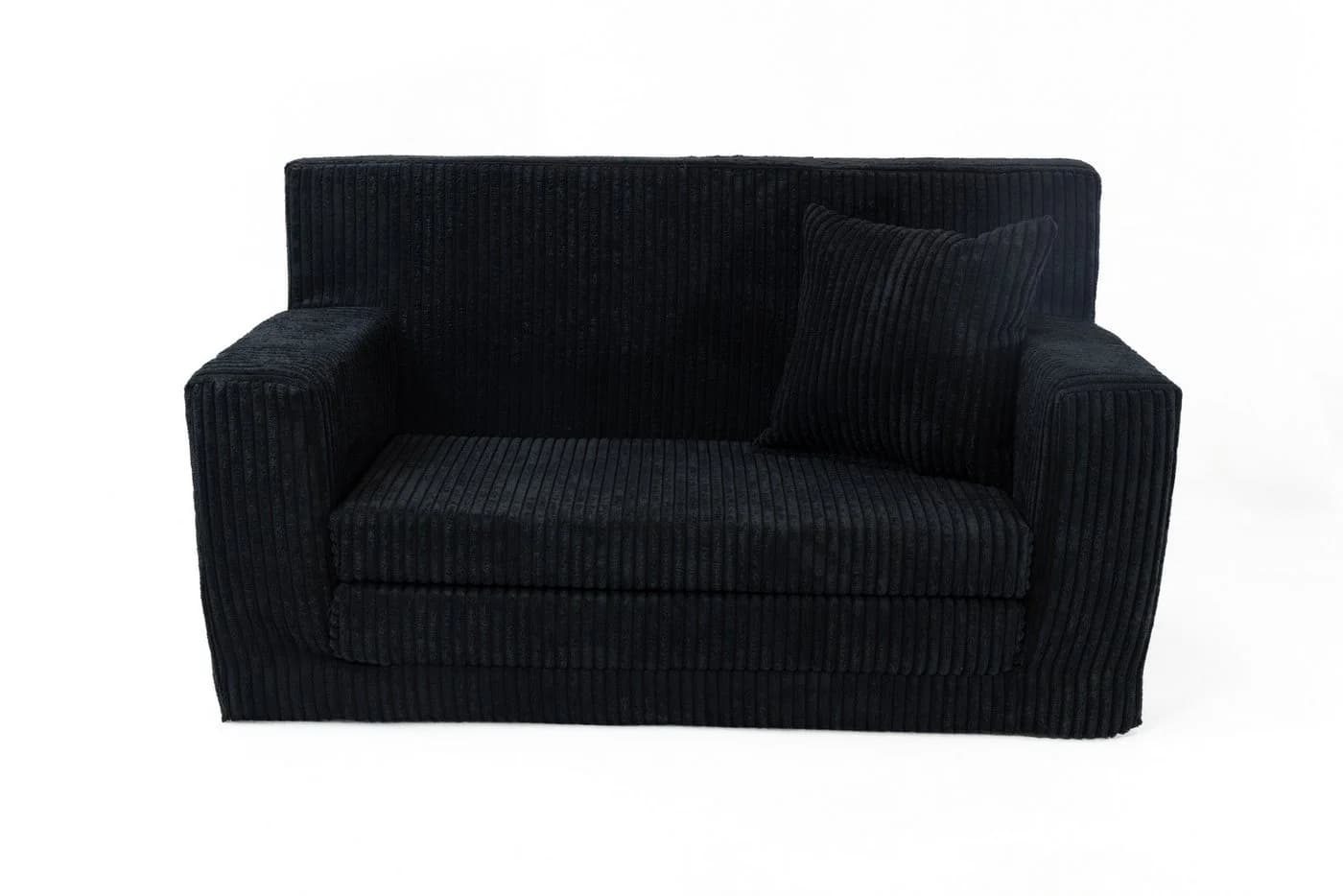 FORTISLINE Kindersofa aus Schaumstoff mit abnehmbarem Bezug Kinderzimmer Schwarz - Bild 3