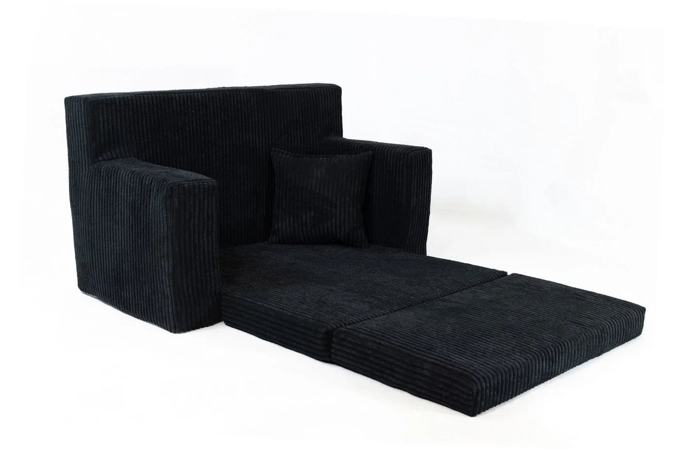 FORTISLINE Kindersofa aus Schaumstoff mit abnehmbarem Bezug Kinderzimmer Schwarz - Bild 4