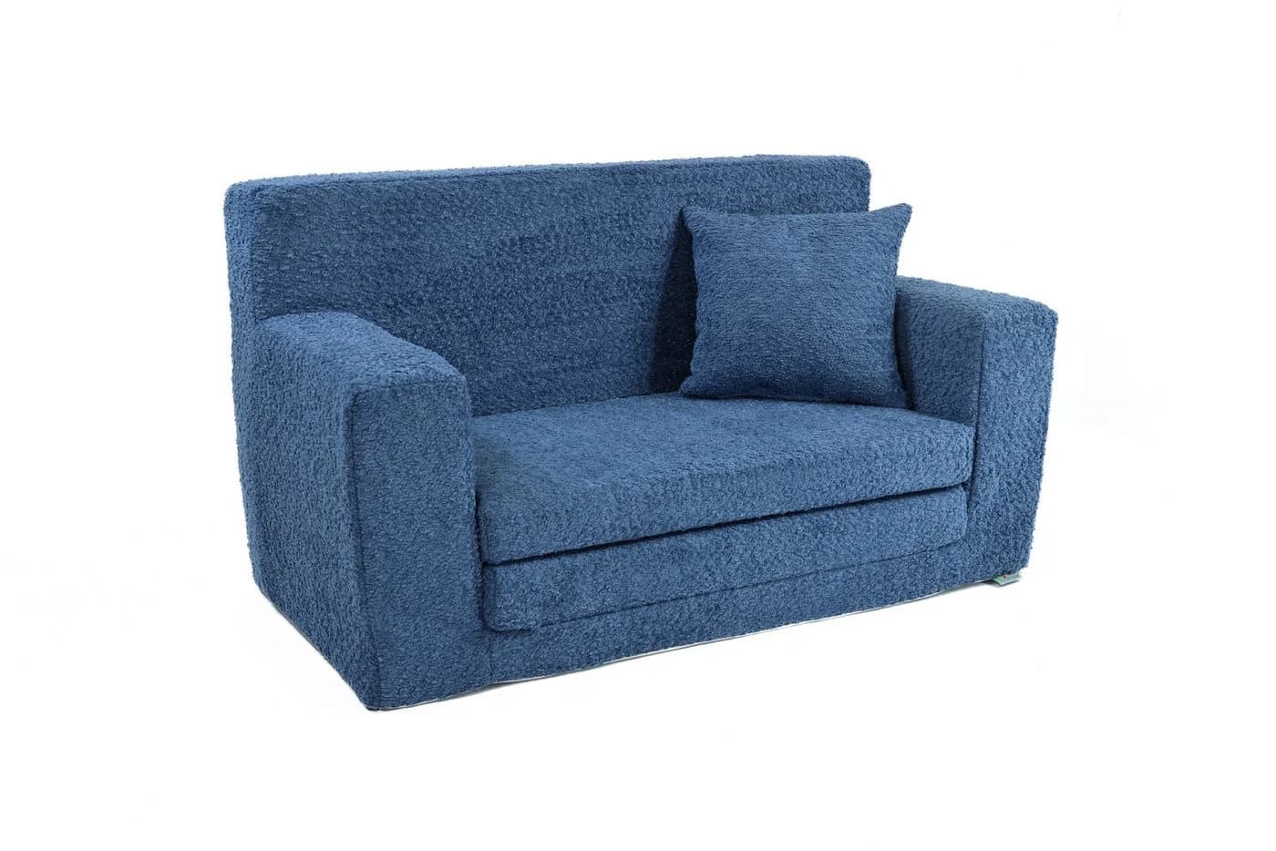 FORTISLINE Kindersofa David Beige/Grau Teddy-Stoff