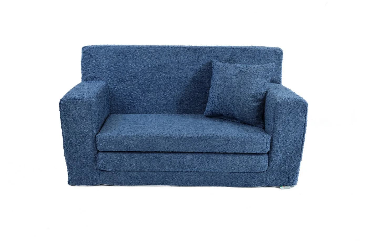 FORTISLINE Kindersofa David Beige/Grau Teddy-Stoff - Bild 2