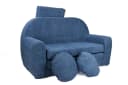 FORTISLINE Kindersofa David Blau Teddy-Stoff Klappsofa mit Verlängerung Bild 1