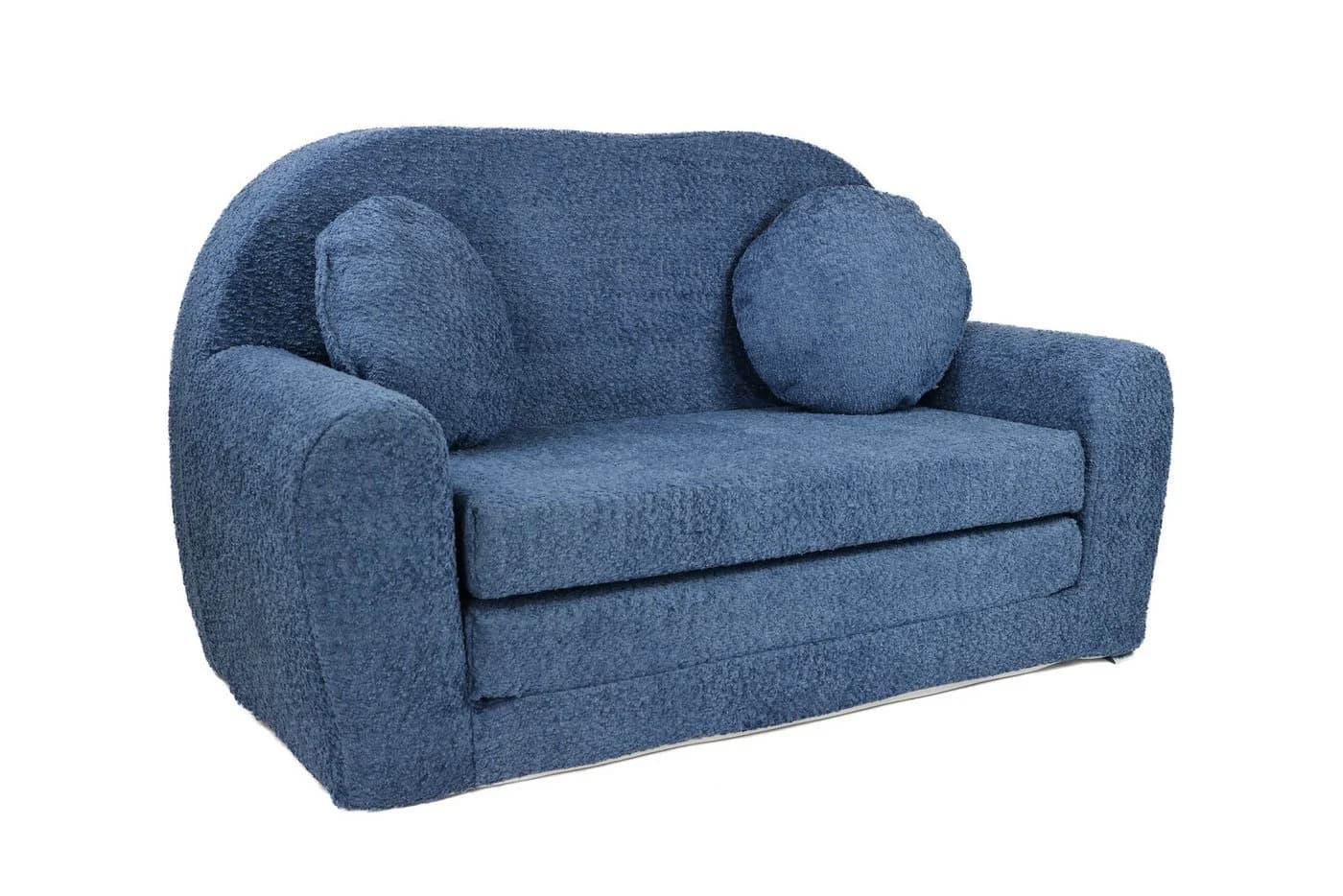 FORTISLINE Kindersofa David Blau Teddy-Stoff Klappsofa mit Verlängerung - Bild 2
