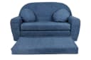 FORTISLINE Kindersofa David Blau Teddy-Stoff Klappsofa mit Verlängerung Bild 3