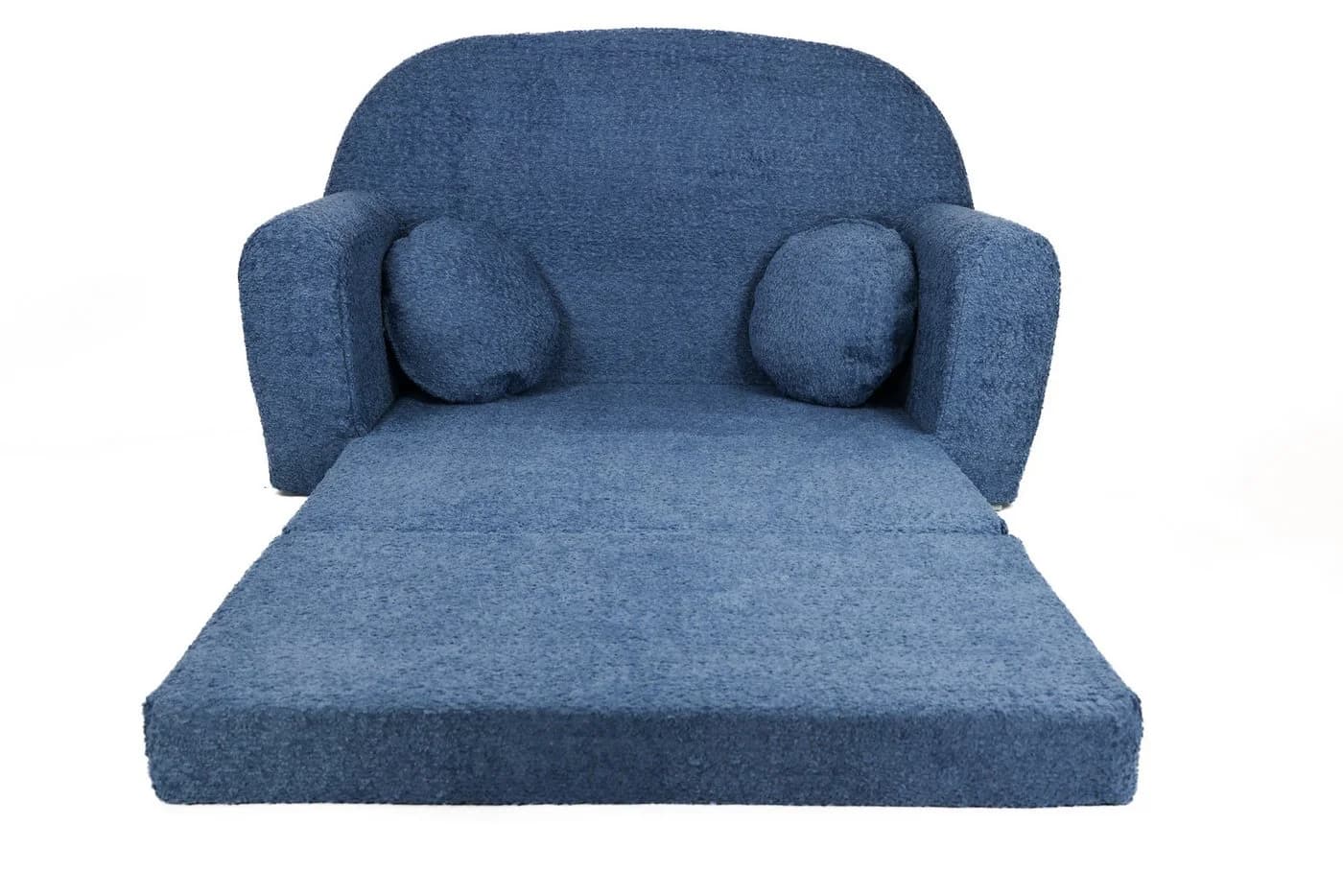 FORTISLINE Kindersofa David Blau Teddy-Stoff Klappsofa mit Verlängerung - Bild 4