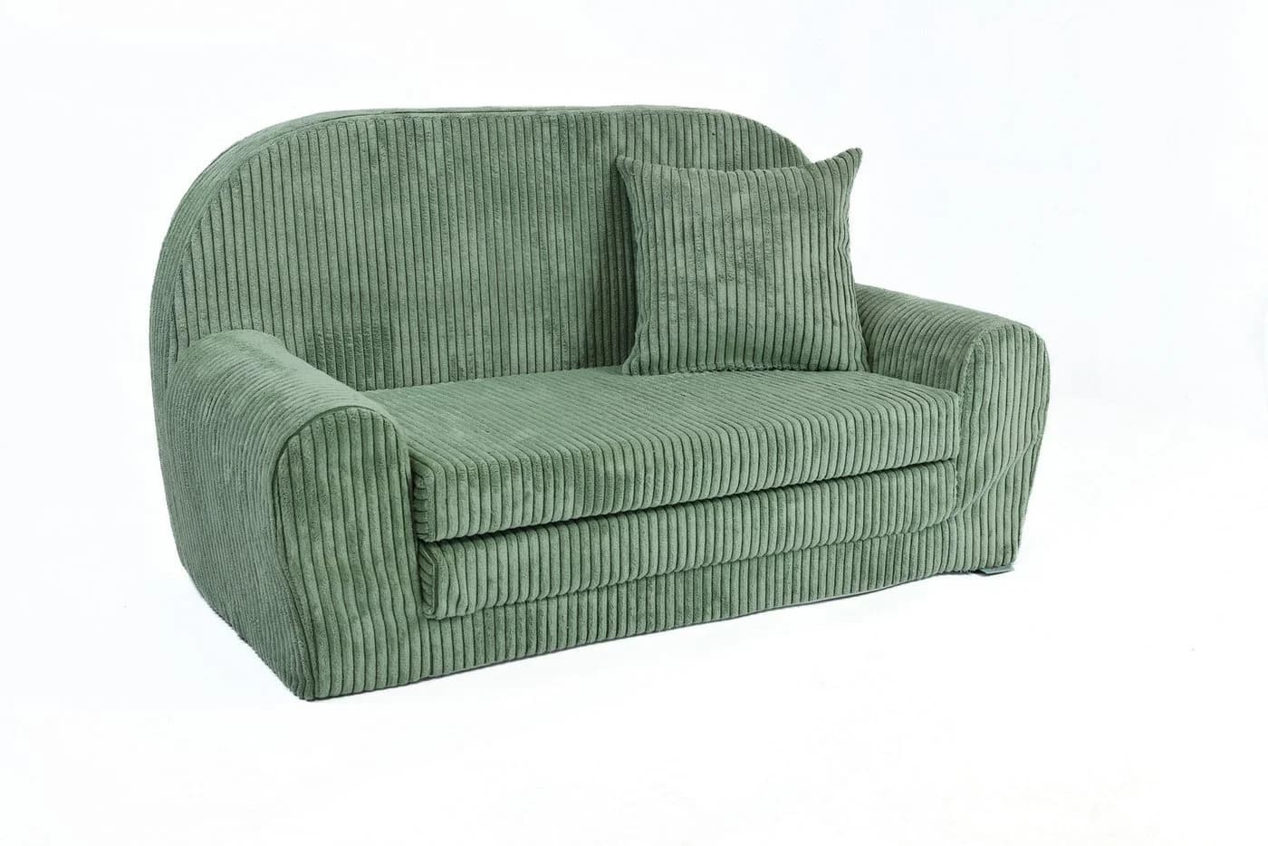 FORTISLINE Kindersofa Mini-Sofa Rosalia Cord Grün Zusammenklappbar - Bild 3