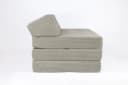 FORTISLINE Klappmatratze mit Kopfteil Cord Beige abnehmbar waschbar Bild 1