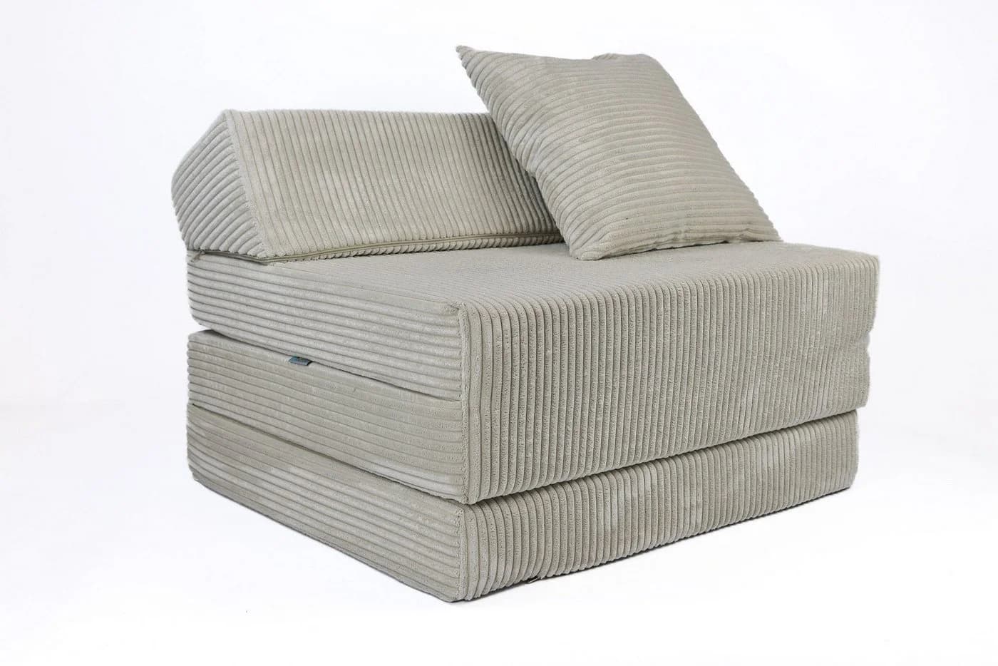 FORTISLINE Klappmatratze mit Kopfteil Cord Beige abnehmbar waschbar - Bild 2