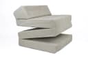 FORTISLINE Klappmatratze mit Kopfteil Cord Beige abnehmbar waschbar Bild 3