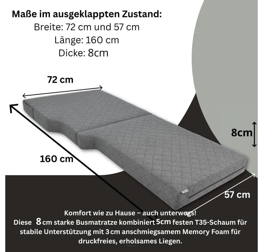 FORTISLINE Fahrerhaus-Matratze VISCO 10 cm - Bild 5