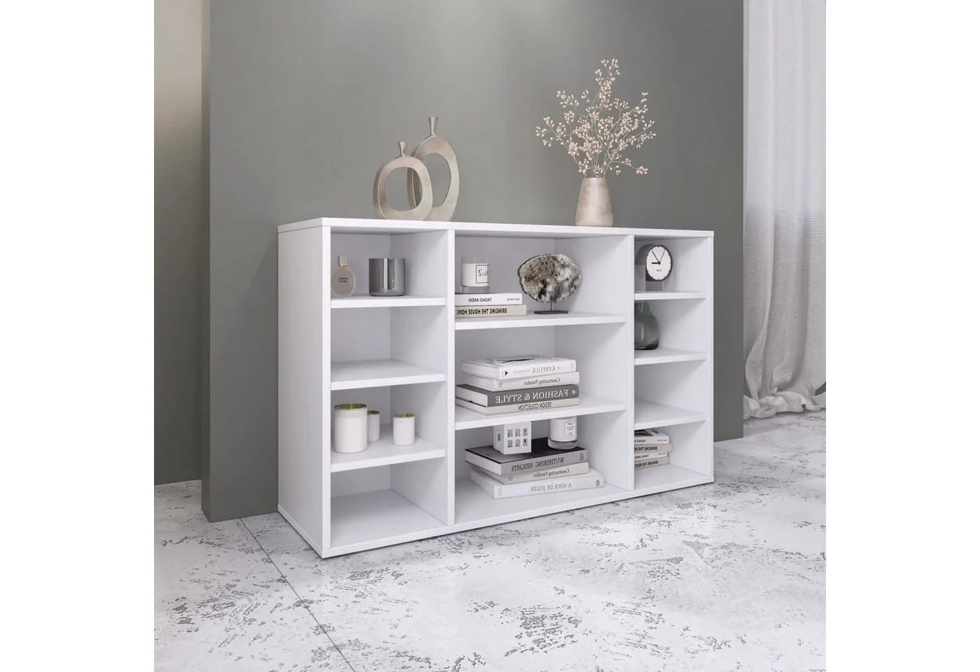 TARGET HOME Bücherregal Universalregal Weiß mit verstellbaren Böden