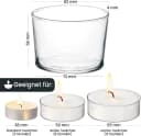 KONZEPT Teelichthalter Glas 150 ml Transparent Set 12 St. Bild 1