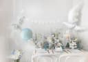 partydeco Cake Topper Tauben 6er Set Weiß Gold Bild 3