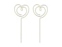 partydeco Tortenstecker Herz Gold 12cm 2er Set Bild 2