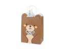partydeco Geschenktüte Bär mit Henkel Beige/Braun/Blau Bild 2