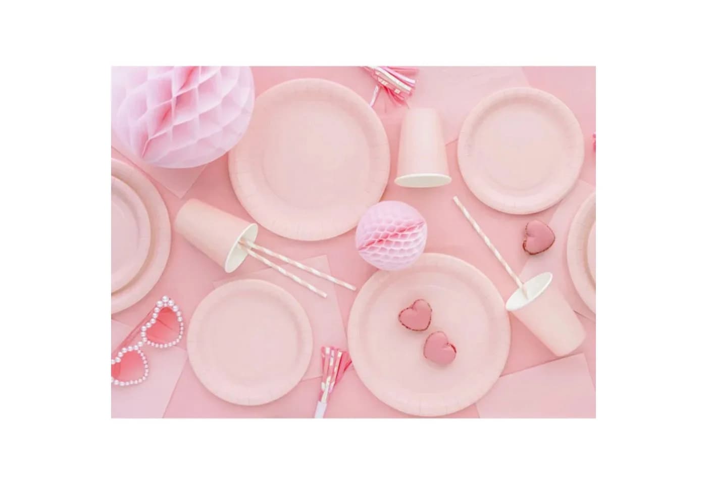 partydeco Tischdecke Rosa PVC 137x183 cm