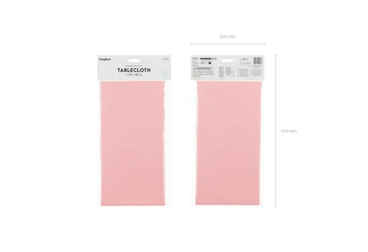 partydeco Tischdecke Rosa PVC 137x183 cm - Bild 4