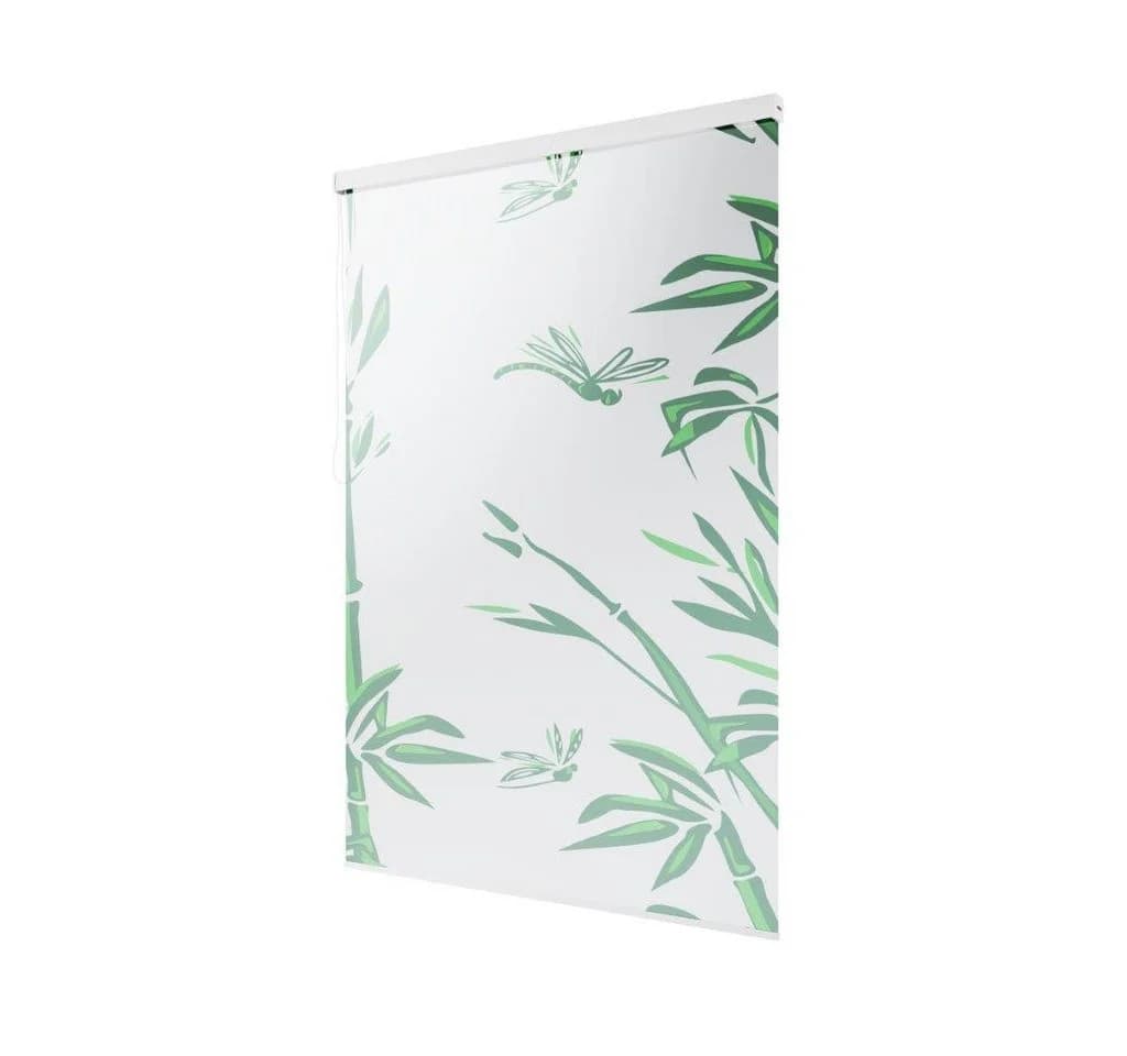 KS Handel 24 Duschrollo Weiß/Grün PEVA mit Aluminium-Kassette