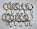 KS Handel 24 Duschvorhang Ringe 14er Set Silber Glänzend Offen Bild 1