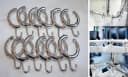 KS Handel 24 Duschvorhang Ringe 14er Set Silber Glänzend Offen Bild 2
