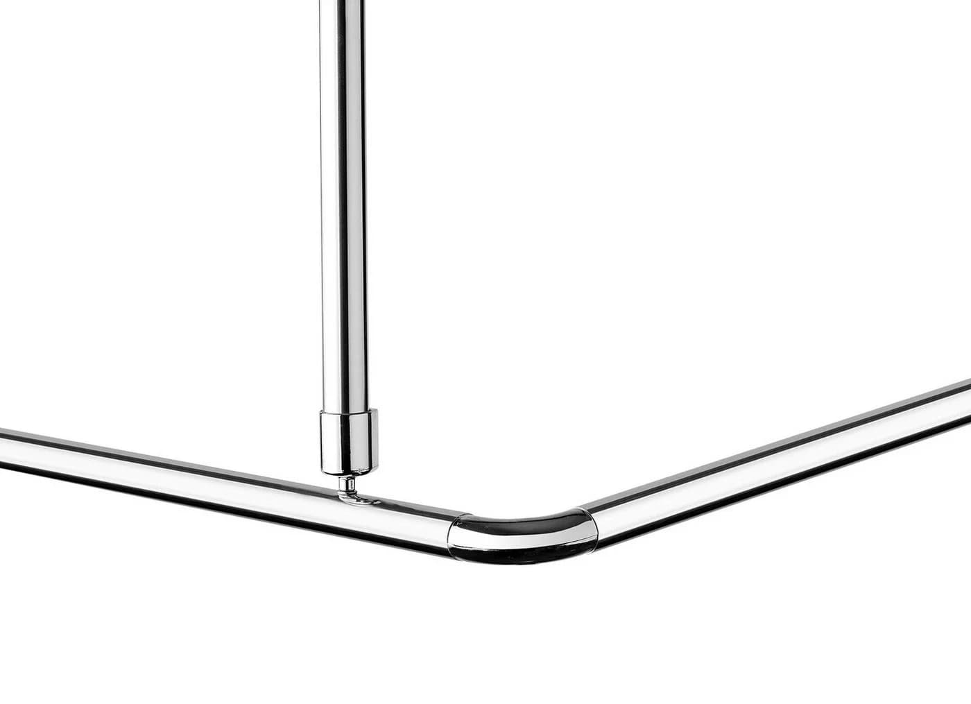 KS Handel 24 Aluminium Duschvorhangstange Winkel 120x120 cm Chrom