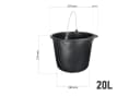 Prima-Online Baueimer mit Ausguss und Innenskala Schwarz PVC Bild 1