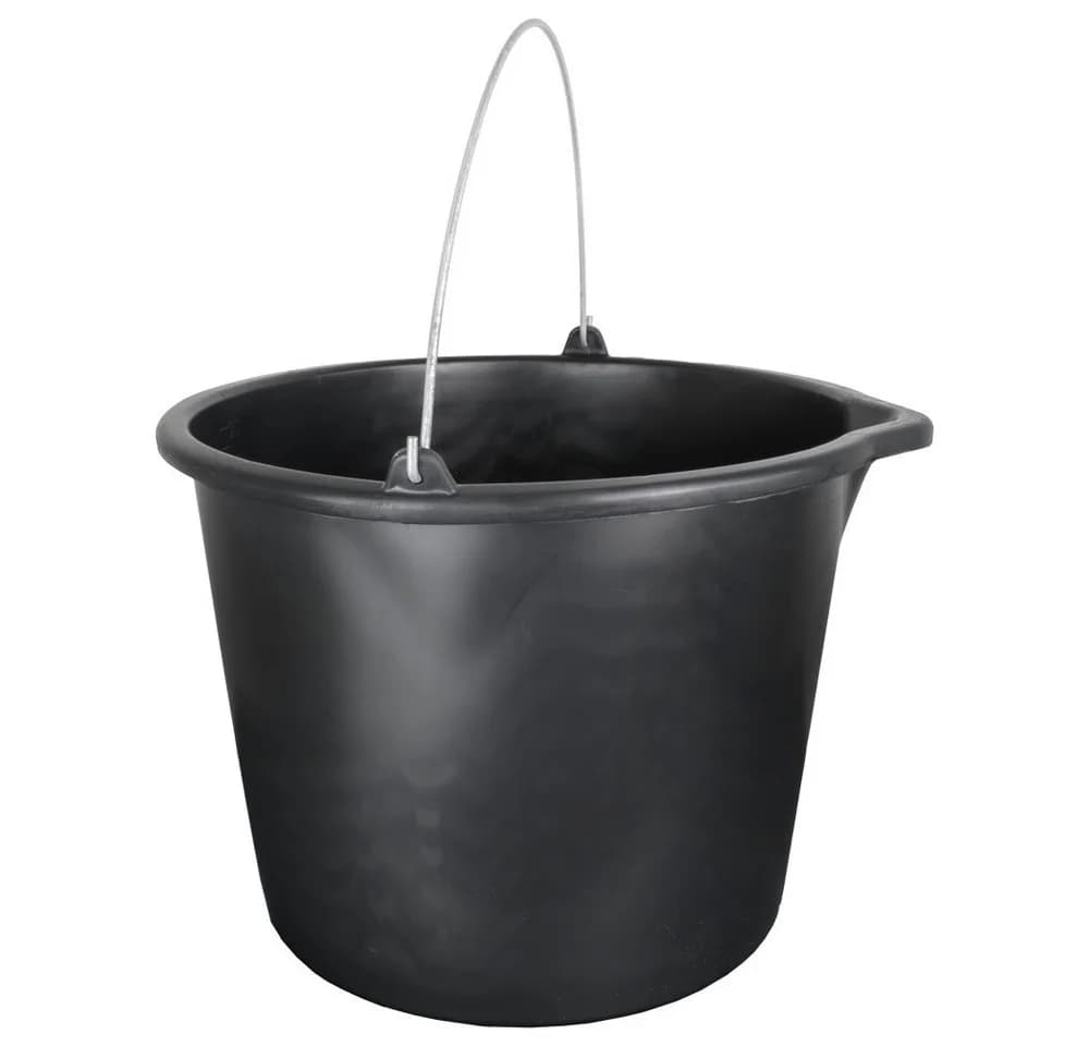 Prima-Online Baueimer mit Ausguss und Innenskala Schwarz PVC - Bild 2