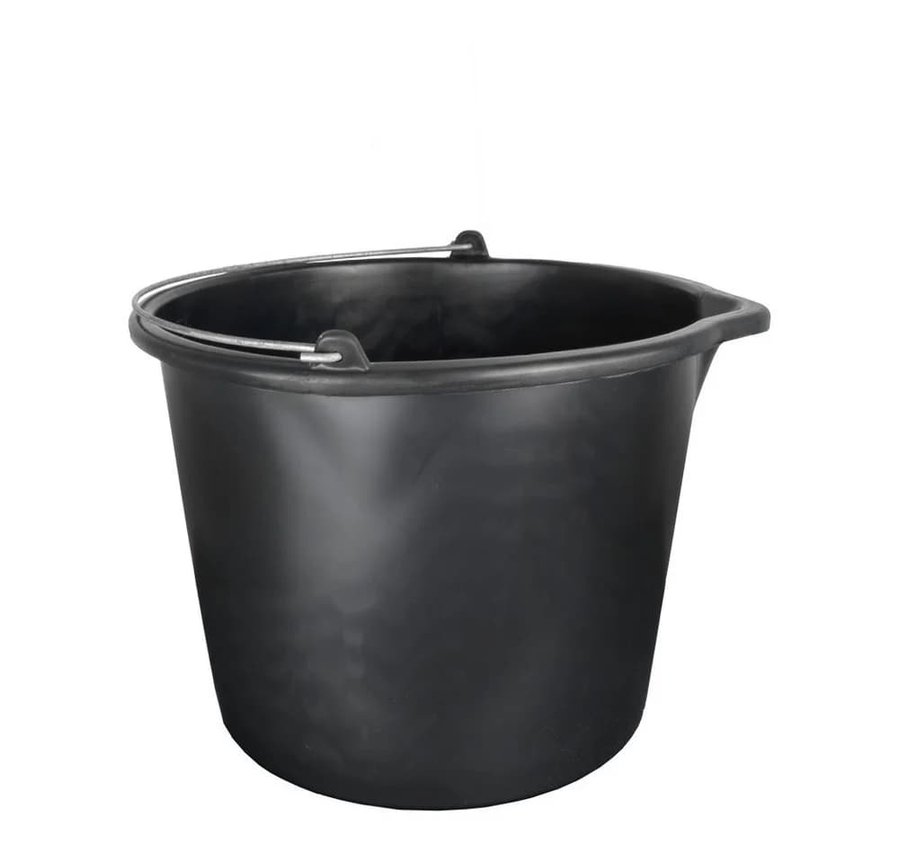Prima-Online Baueimer mit Ausguss und Innenskala Schwarz PVC - Bild 3