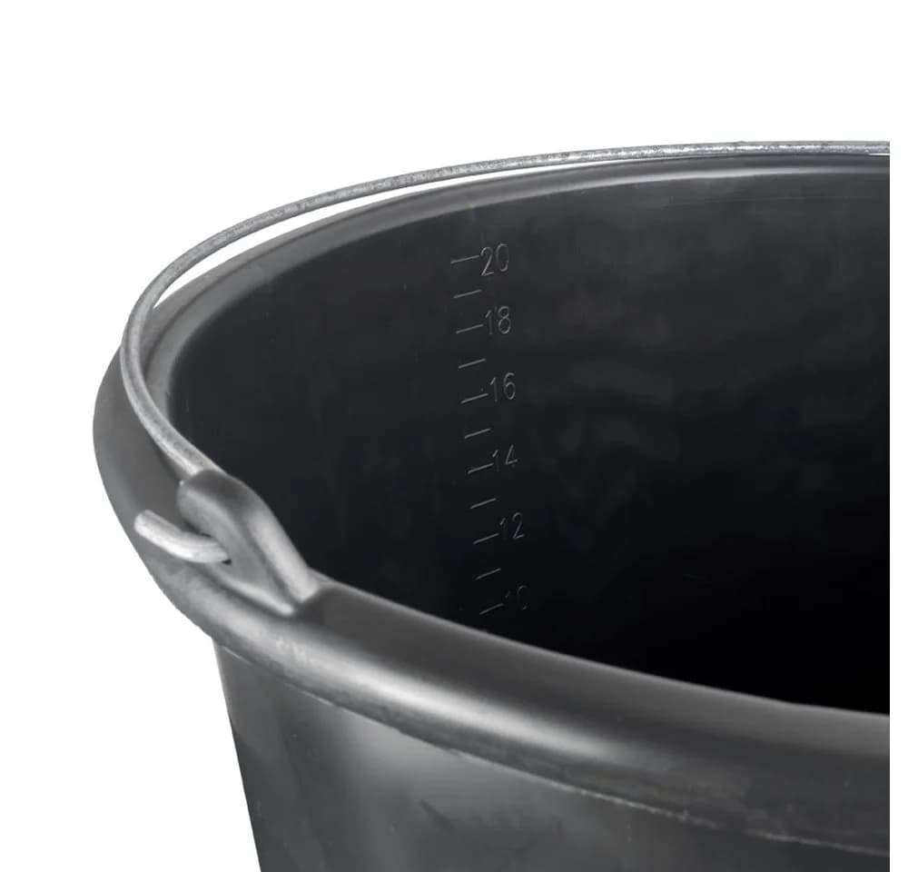 Prima-Online Baueimer mit Ausguss und Innenskala Schwarz PVC - Bild 4