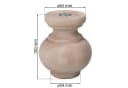 Prima-Online Möbelfuß Massivholz Eiche Vasenform H: 8/10 cm Bild 1