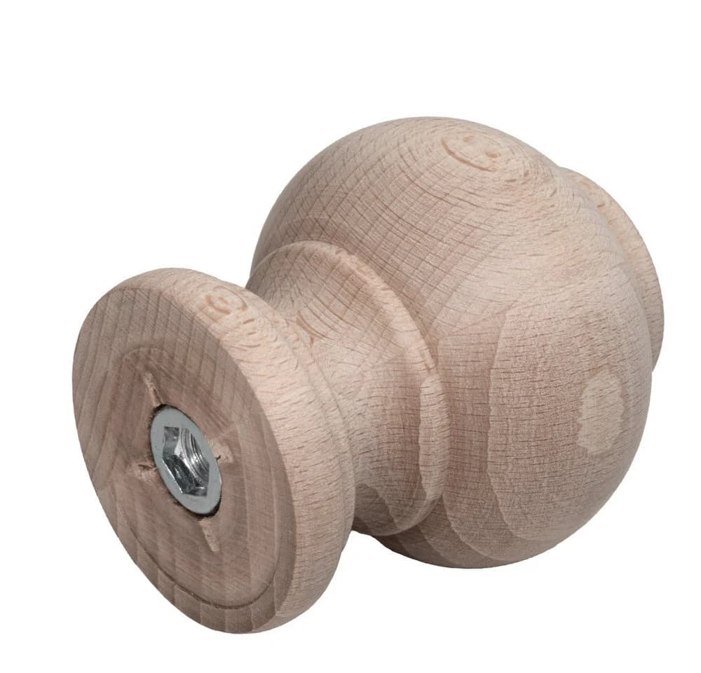 Prima-Online Möbelfuß Massivholz Eiche Vasenform H: 8/10 cm - Bild 4