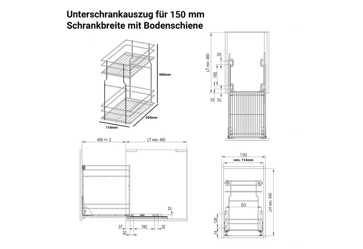 Prima-Online Unterschrankauszug Anthrazit - Bild 5