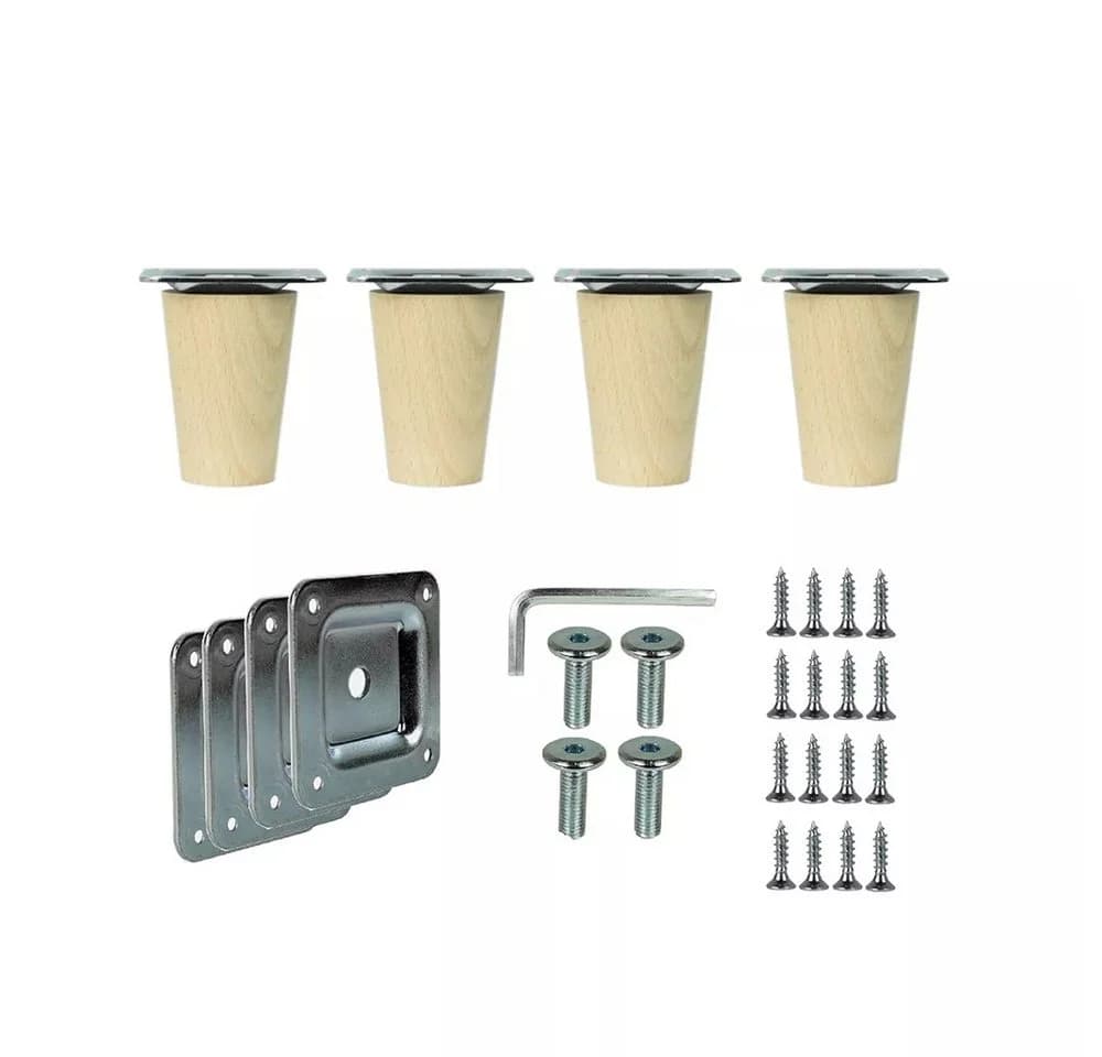 Prima-Online Möbelfuß 4er Set Buche 6-68cm - Bild 2