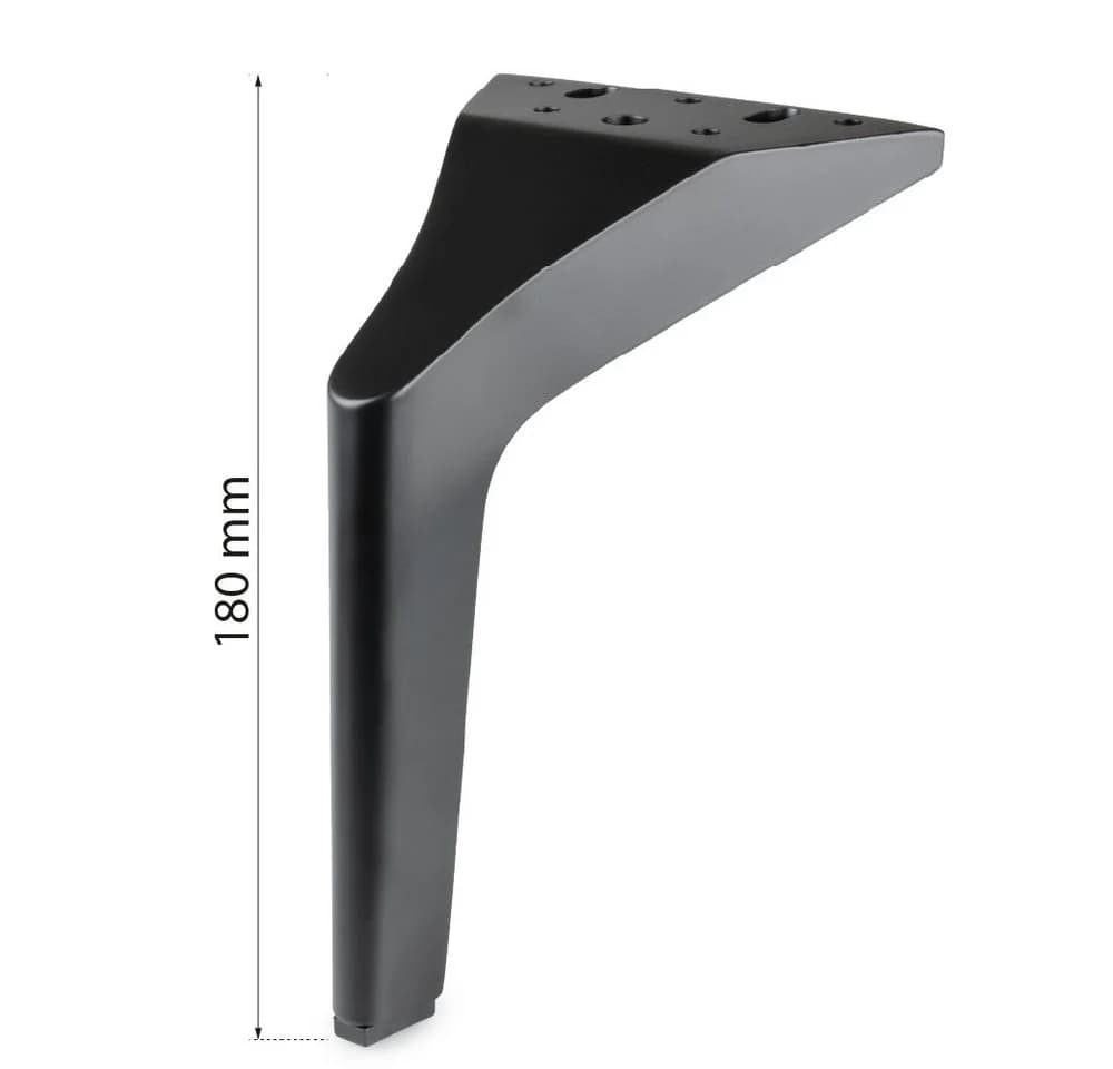 Prima-Online Möbelfuß 180 mm Metall Schwarz Matt - Bild 3