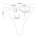 Prima-Online Möbelfuß 180 mm Metall Dunkel-Nickel 4er Set Bild 1